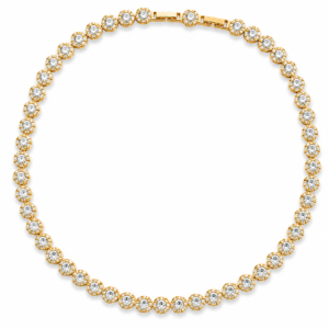 Colier Tennis Gold Placat Aur 18K cu Zirconiu, 40cm