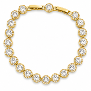 Brățară Tennis Gold Placat Aur 18K cu Zirconiu, 17cm