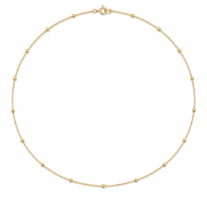 Colier Satelit Minimalist “Stardust” Placat Aur 18K, 60cm