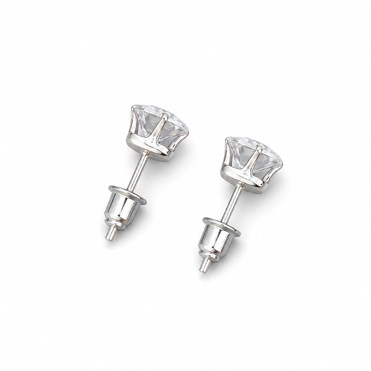 Cercei Stud Pătrați cu Zirconiu Cubic - Oțel Inoxidabil, 7 Culori, Mărimi 3-8mm - imagine 9