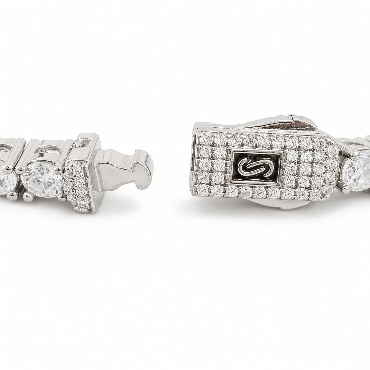 Brățară Tennis Premium “Timeless Glamour” - Oțel Inoxidabil 316L, Placat Rodiu, 18cm x 5mm - imagine 3