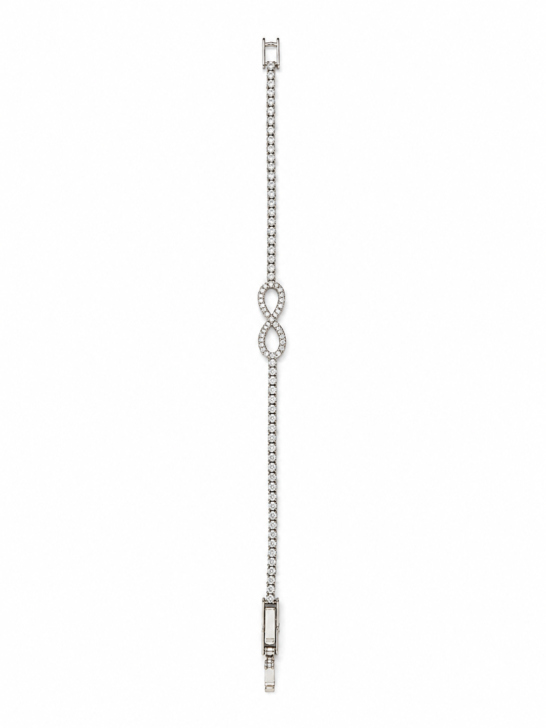 Brățară Infinit “Eternal Love” Oțel Inoxidabil Placat Rodiu cu Zirconiu, 18cm - imagine 2