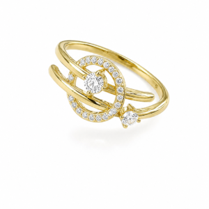 Inel Cerc Pavat cu Zirconiu “Orbit Shine” - Placat Aur 18K