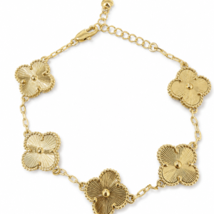 Brățară Trifoi “Clover Luck” Placat Aur 18K, 22cm