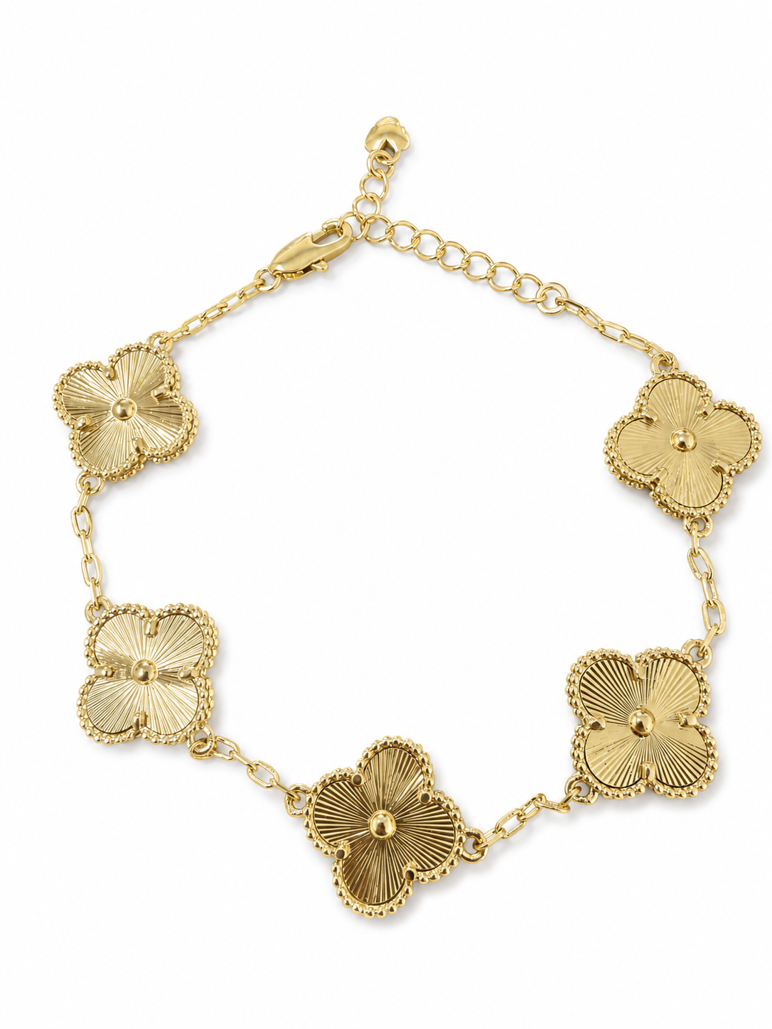 Brățară Trifoi “Clover Luck” Placat Aur 18K, 22cm