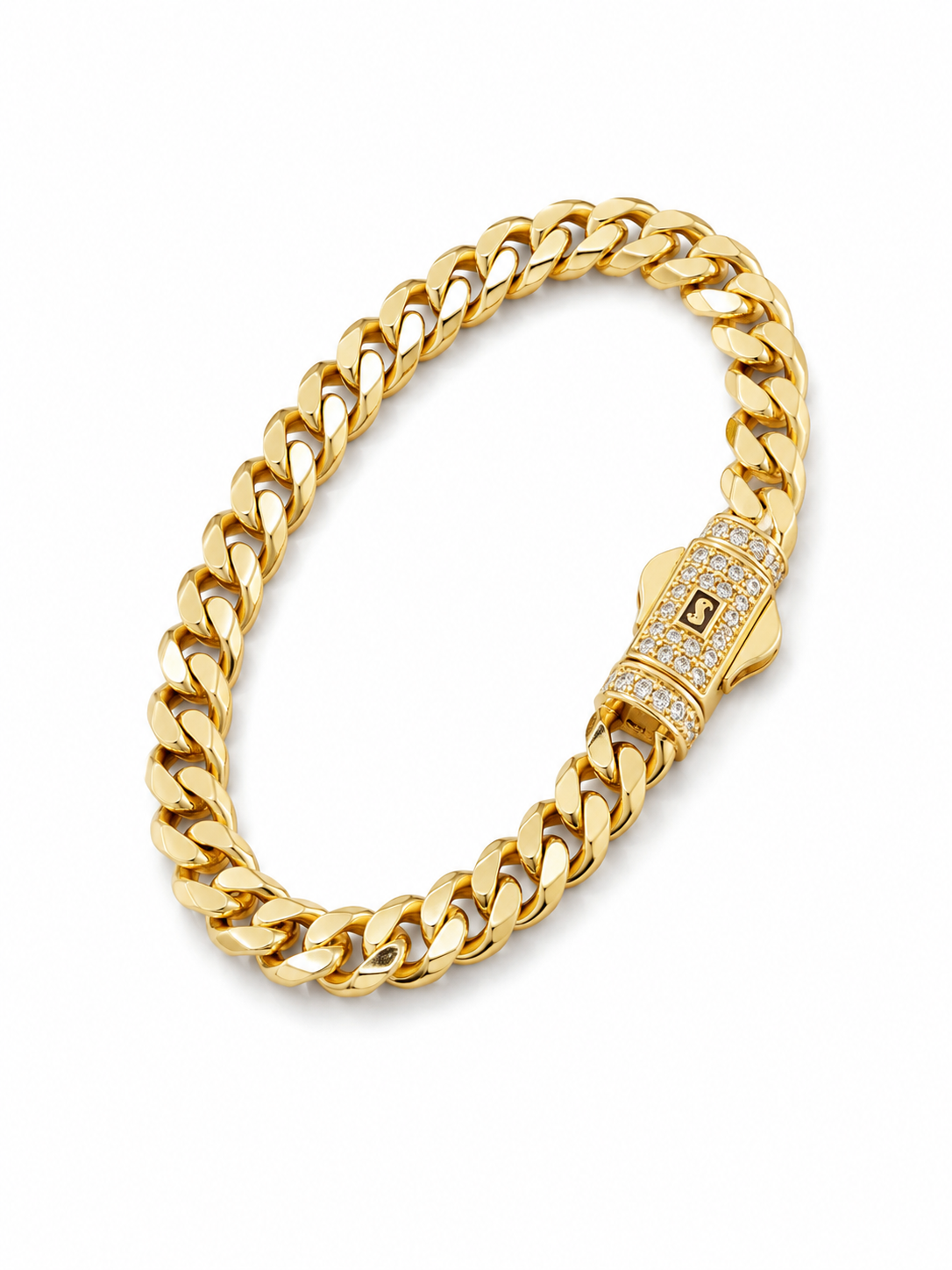 Brățară Monaco Placat Aur 18K, 19cm x 5mm - imagine 3