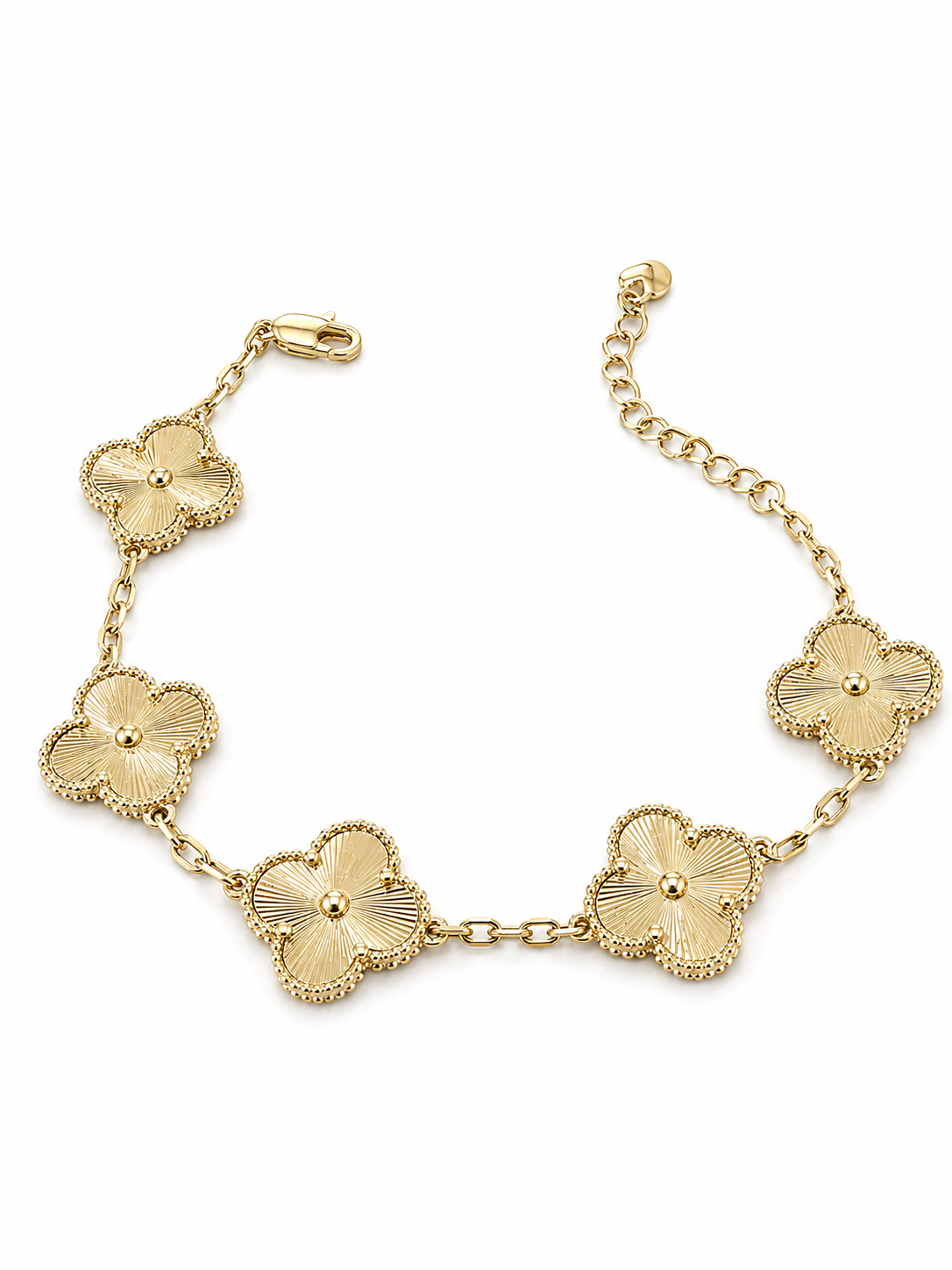Brățară Trifoi “Clover Luck” Placat Aur 18K, 22cm - imagine 2