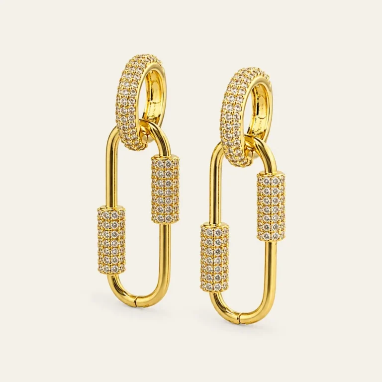 Cercei placate cu aur 18K